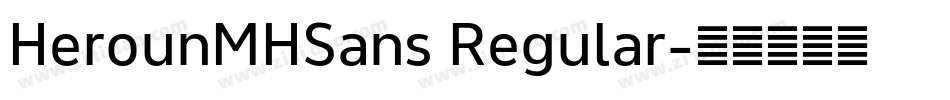 HerounMHSans Regular字体转换